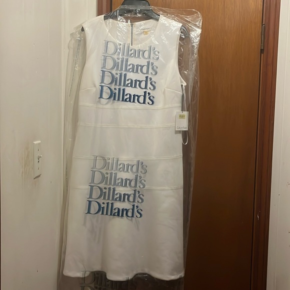 Size 14 white Calvin Klein dress. - Picture 1 of 2